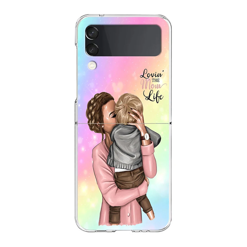 Super Mom Baby Hard Transparent Foldable Shockproof Phone Case