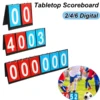 2/4/6-Digital Portable Table Top Flip Scoreboard Basketball Soccer Badminton Volleyball Coaches Sports Competition Score Keeper 1