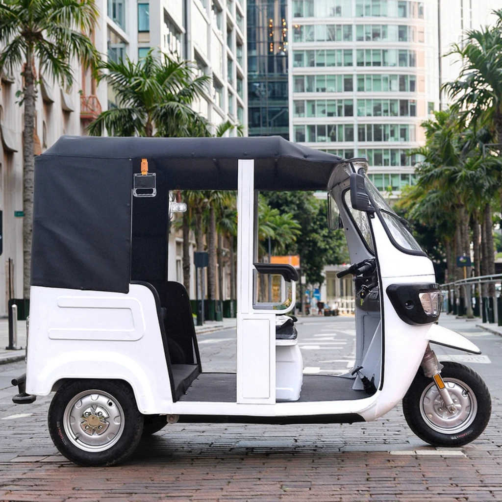 Bajaj Auto Taxi Tricicli passeggeri Tuk Tuk motorizzato a benzina con moto triciclo elettrico a tre ruote - immagine 2