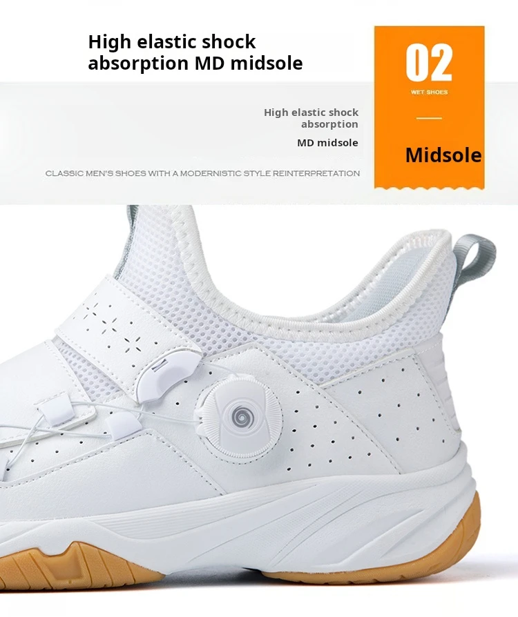 Description Picture 5 of itemNew Breathable Badminton Shoes Big Size 36-46 Anti Slip Volleyball Shoes Men Quality Tennis Sneakers Sports Male Tennis Footwear