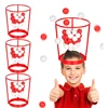 Head Hoop Basketball Party Game Set for Kids and Adults Carnival Game Adjustable Headband for Indoor Outdoor Activity Fun Gift