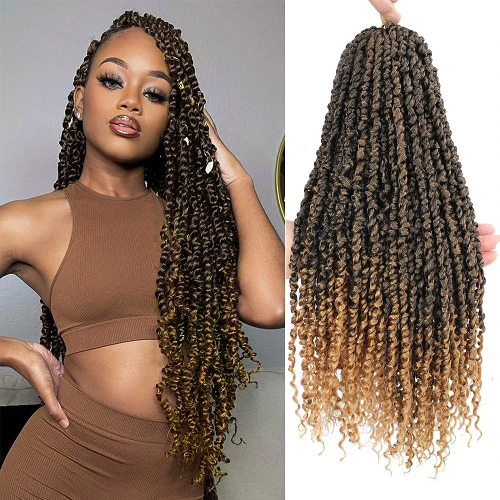 Hair Nest Synthetic Passion Twist Crochet Hair 10/14/18/24 inch Pre Looped Bohemian  Curl Spring Twist Crochet Braids| | - AliExpress