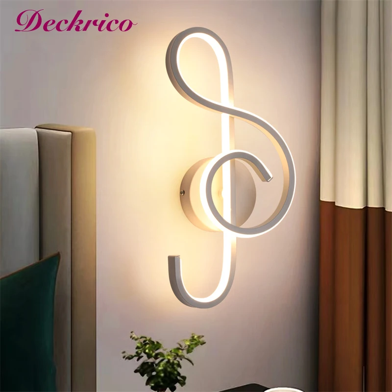 Modern Decor Minimalist Wall Lamps Living Room Bedroom Bedside LED Sconce Black White Lamp Acrylic Aisle Stair Wall Lighting