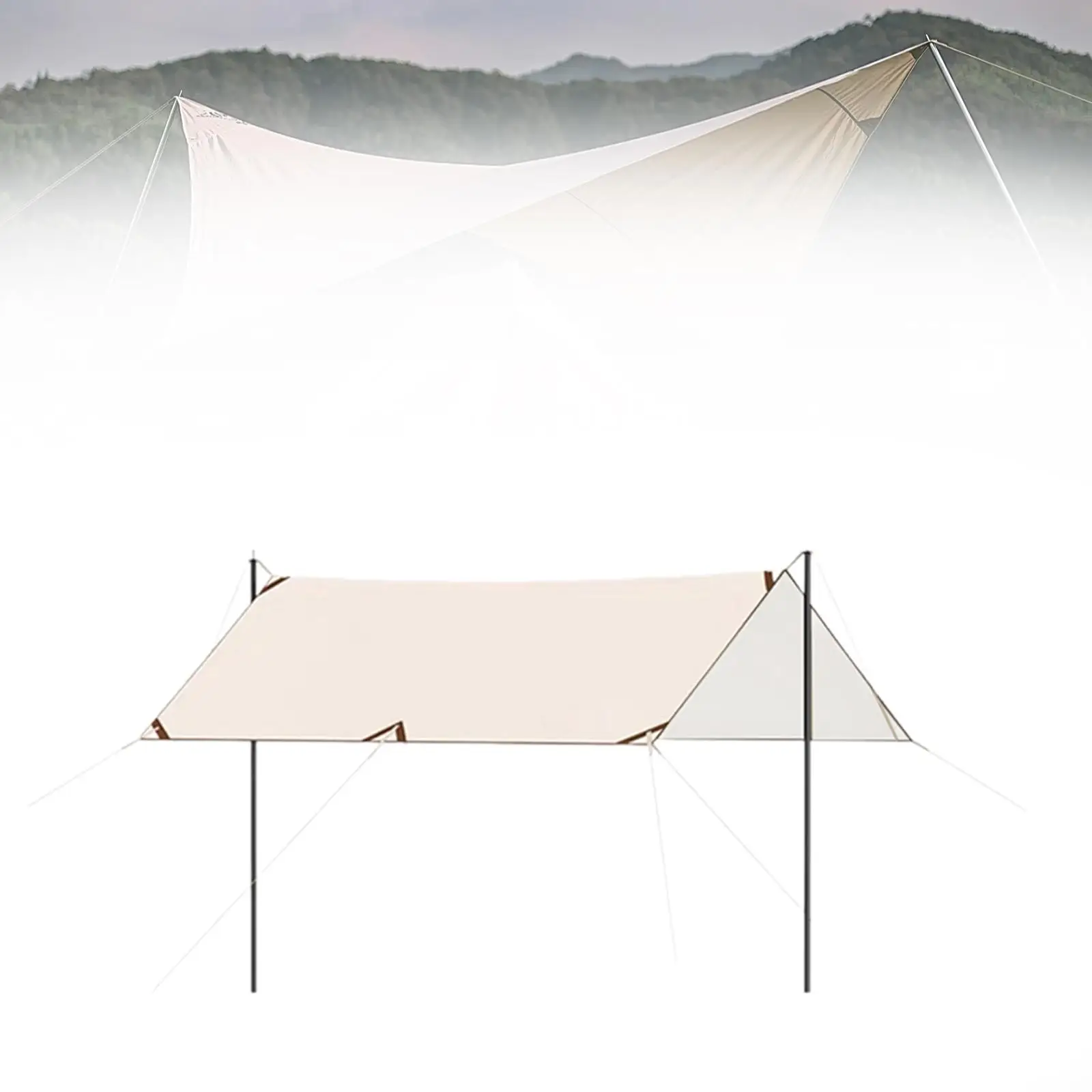 Camping Outdoor Tent Portable Rainproof Sun Protection Accessories Awning Canopy Tent for Travel Garden Courtyard Picnic Camping