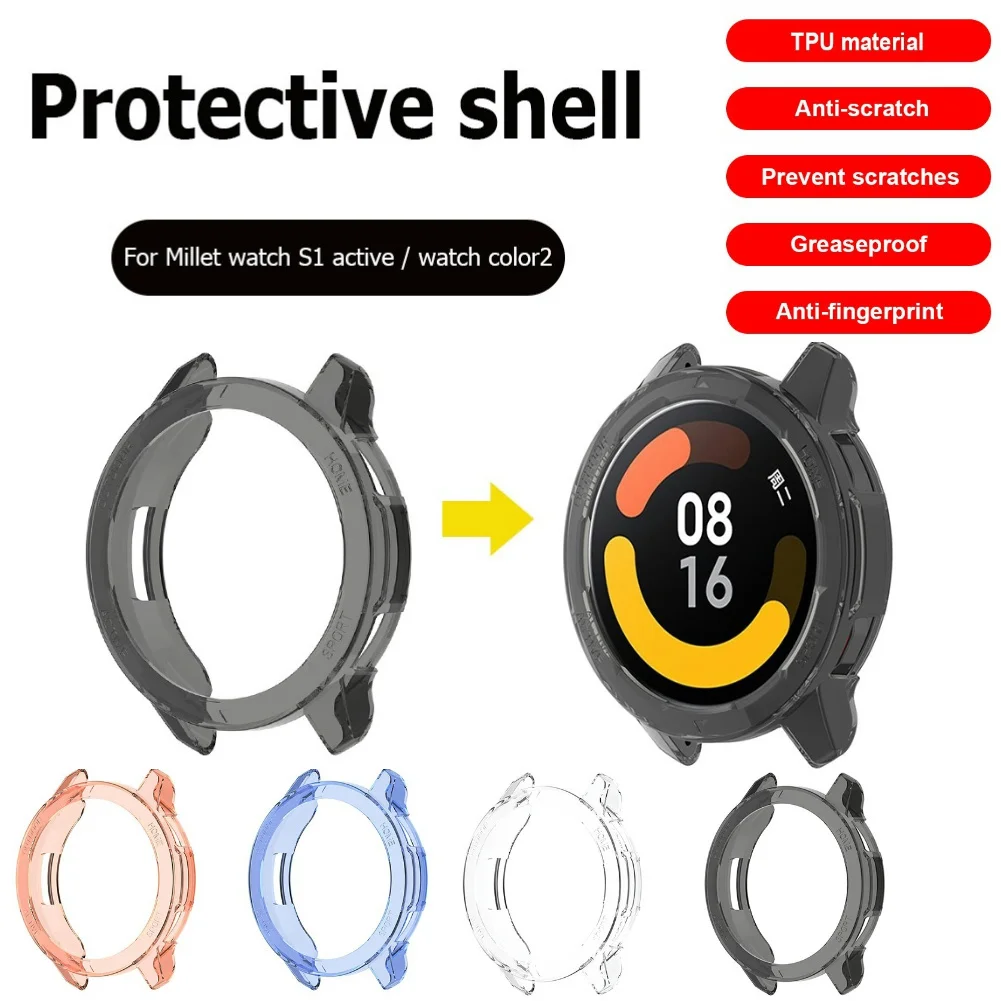 Transparent Soft Protective Watch Case Cover Film Bumper Shell