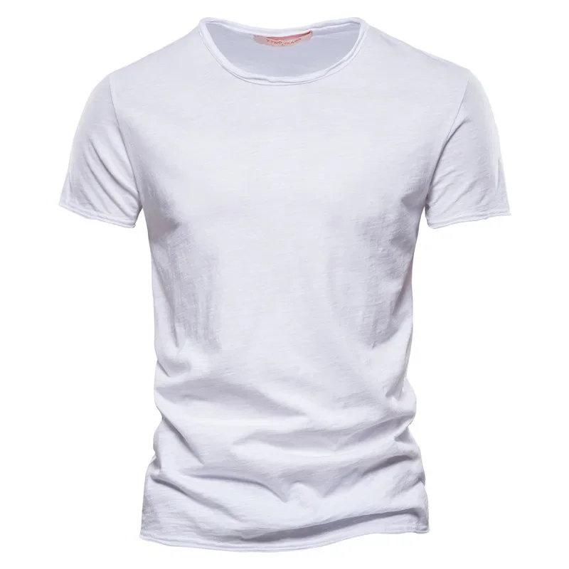 Solid Color T Shirt Men Casual O-neck Top Tees Men Summer Classic Cotton t shirt for men