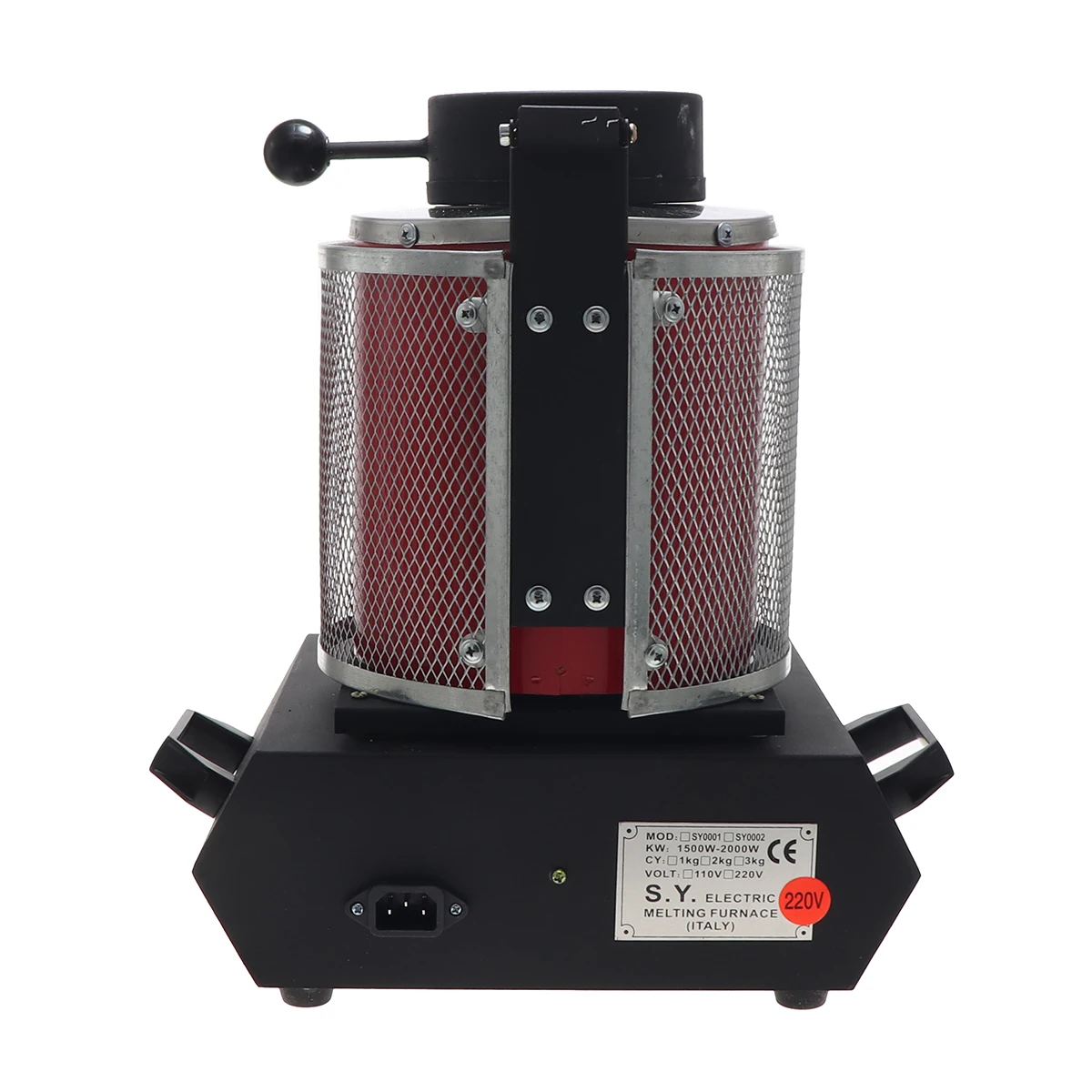 1KG/2KG/3KG electrical melting furnace 2000W 1100℃ Temperature Control Digital Electric Melting Furnace Graphite Crucible electric melting furnace