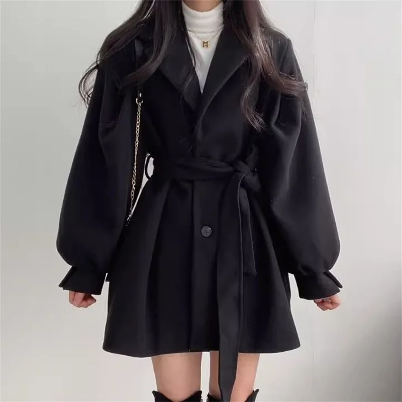2023 New Dragon Phoenix Woolen Coat Woolen Coat Women's Fashion High End Temperament Versatile Mid length Autumn and Winter Wear