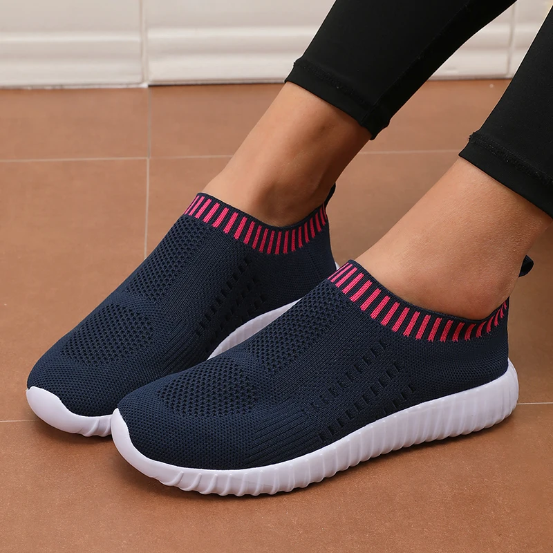 Women Sneakers Flat Bottomed Outdoor Casual Sports Single Shoes Comfortable Summer Mesh Lightweight Vulcanized Walking Shoes