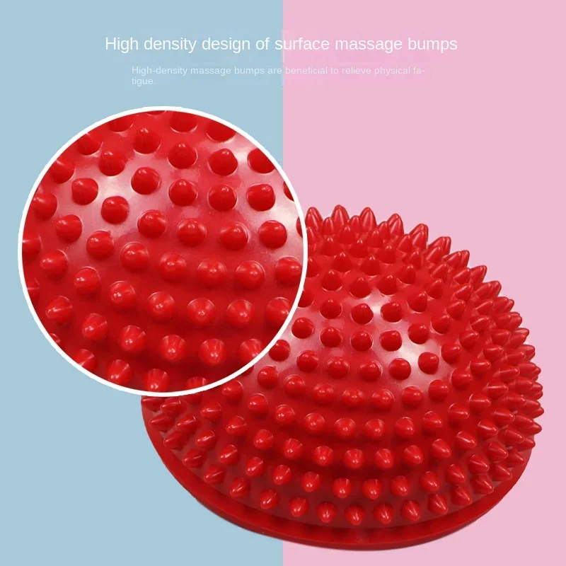 Massage Ball Yoga Ball Fascia Ball 16cm Yoga Ball PVC Inflatable Massage Point Half Fit Ball Balance Trainer Stabilizer GYM Pilates Fitness Balancing Massage