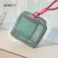 Sac de rangement Dopamine à la mode, voyage d'affaires, sac de maquillage Portable en maille de grande capacité, rouge à lèvres, écouteurs, porte-monnaie 4
