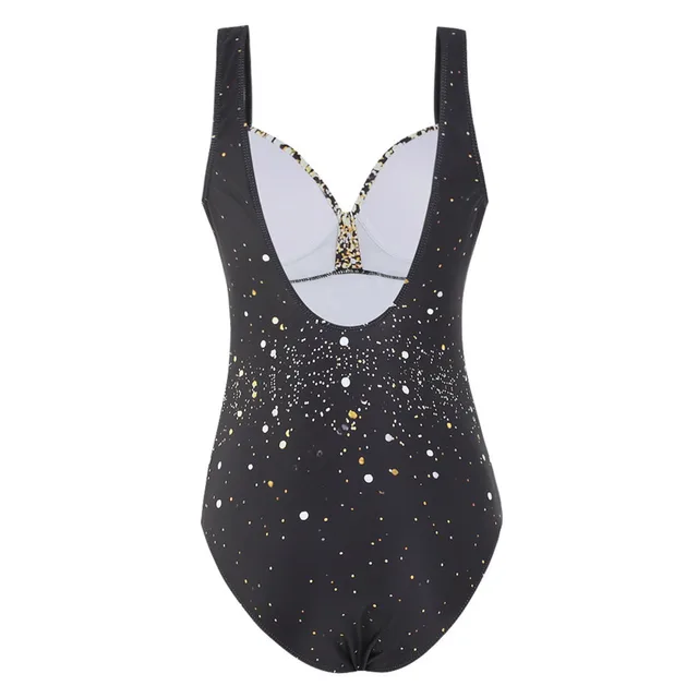 매혹적인 블랙 프린트 수영복으로 해변과 수영장에서 자신감 있게 빛나세요