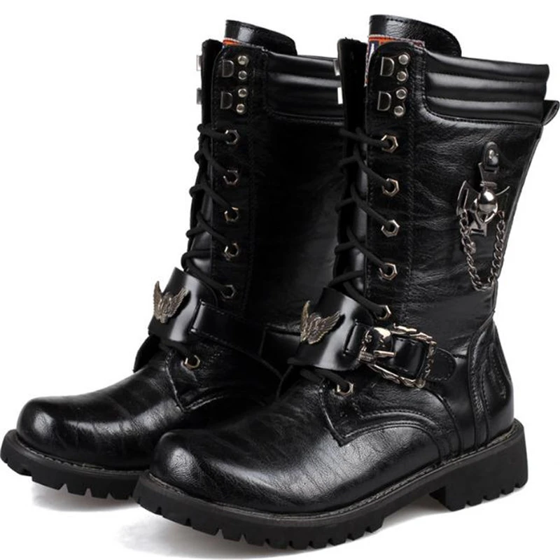 Goth biker boots Clearance