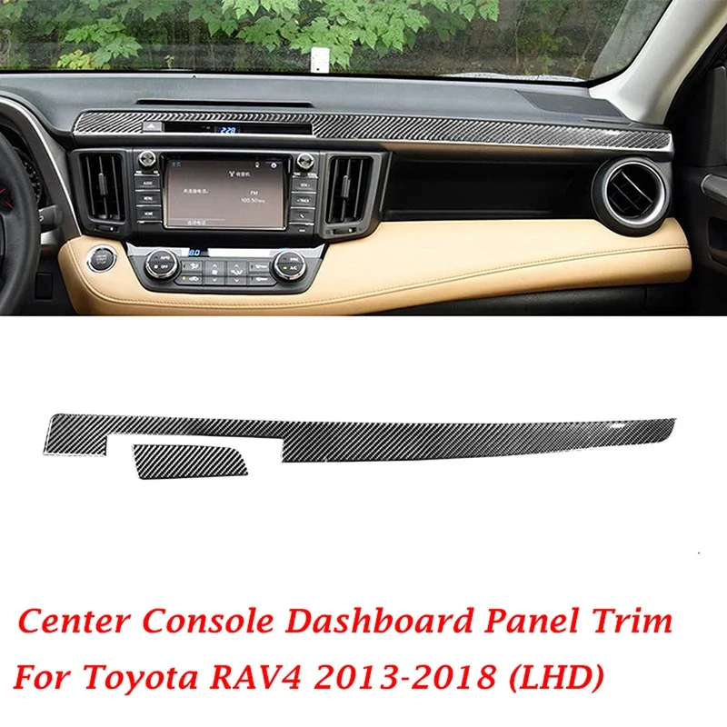 

Для Toyota RAV4 2013 2014 2015 2016-2018 Автомобильная центральная консоль приборная панель отделка наклейка Настоящее углеродное волокно внутреннее украшение