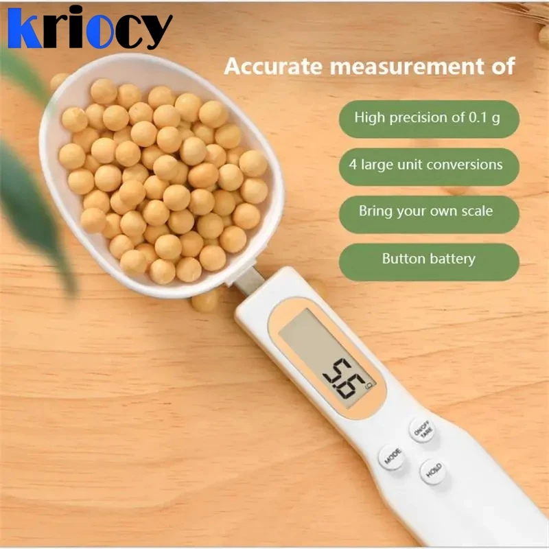 Electronic Measuring Spoon 1Pc LCD Digital Measurement Adjustable Weighing Spoon Kitchen Scale Coffee Powder Scale Baking