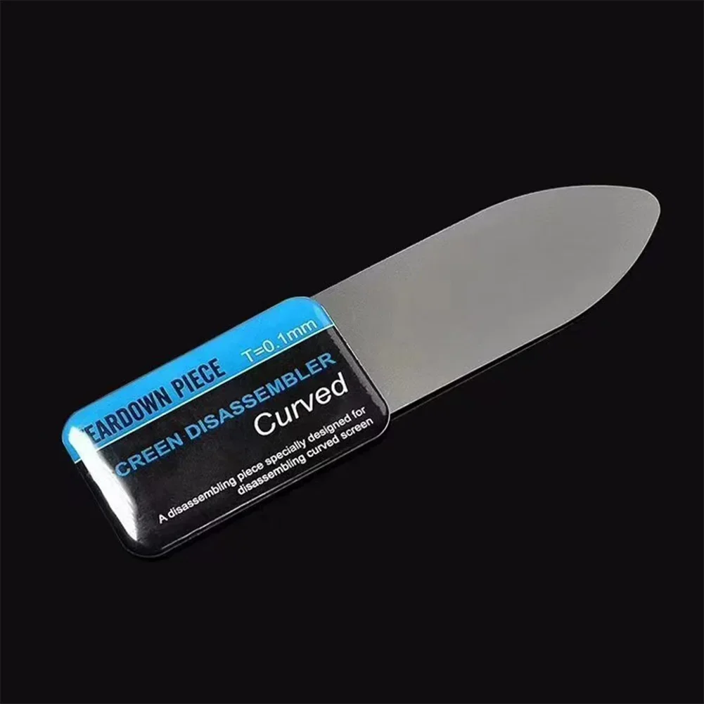 Phone Screen Disassemble Tool 1PC Mobile Phone Curved LCD Screen Spudger Opening Pry Card Tools Ultra Thin Flexible Mobile Phone Disassemble Steel Metal