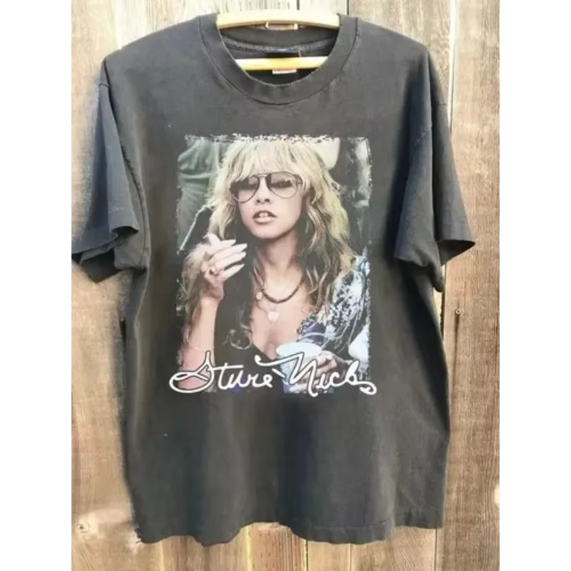 Fleetwood Mac Band Stevie Nicks 90er-Jahre-Retro-Stil, modisches, lockeres neues Sommer-T-Shirt für Herren und Damen