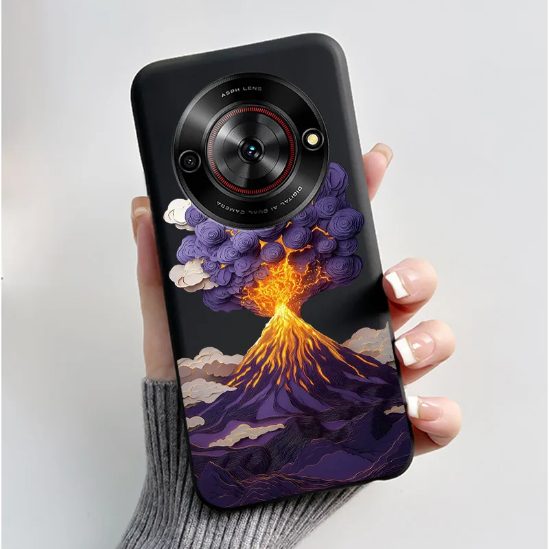 Aesthetic Cute Cat Fashion Shockproof Black Matte Soft TPU Phone Case