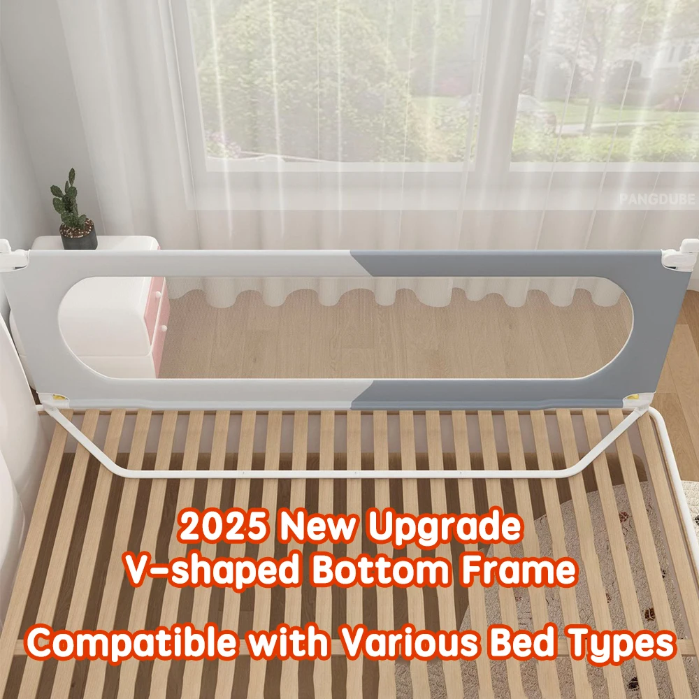 Baby Playpen Bed Rail Guard for Kid Bed Guardrail Screw-free Installation Barrier 1pc