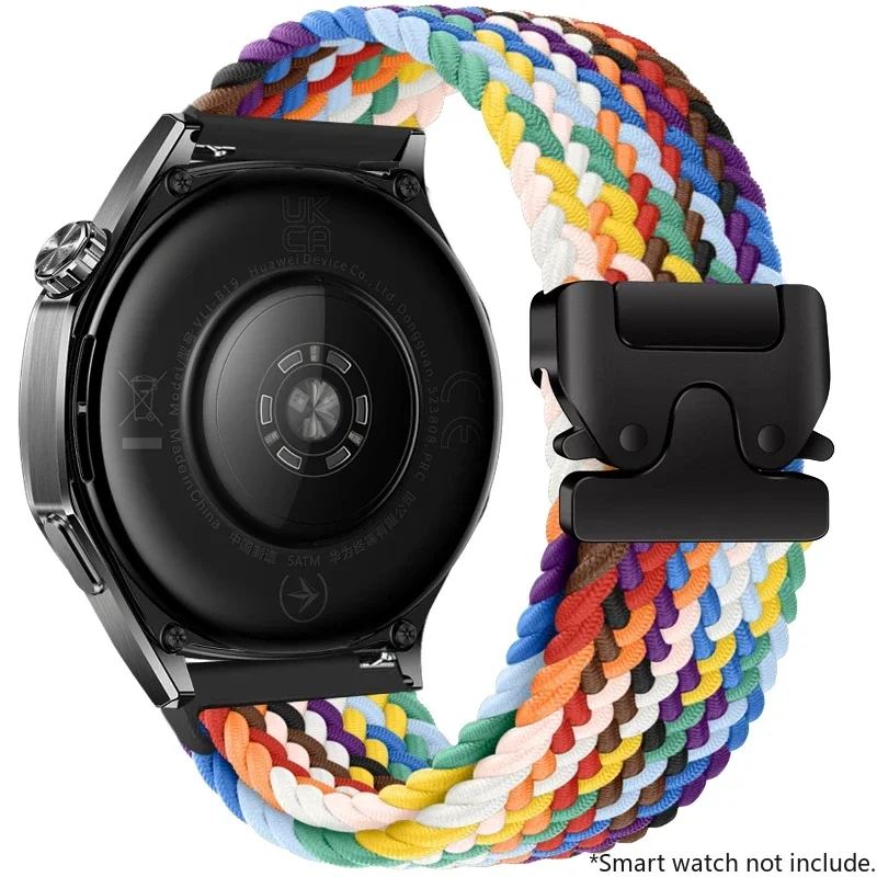 Nylon Braided Loop Strap with Parachute Buckle Bracelet Band