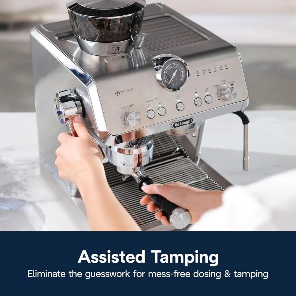 La Specialista Opera Espresso Machine with Cold Brew, Commercial-style Steam Wand for Latte, Cappuccino, Built-in Grinder 3
