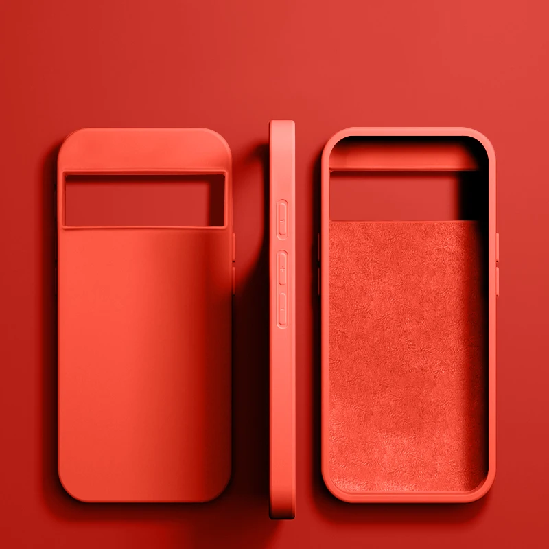 thumbnail image 1 of Luxury Original Liquid Silicone Case For Google Pixel 8 7 6 Pro 6A 7A Shockproof Cover Phone Cases Protection Cover Accessories, 1 of 5