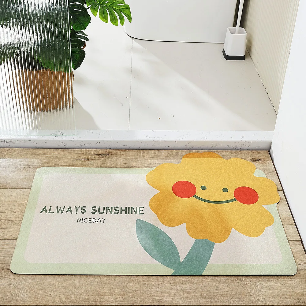 

Quick drying foot mat at the door of the toilet Household toilet bathroom anti-slip mat rug