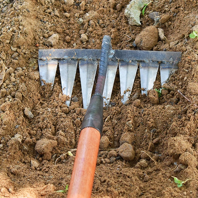 4/5/6/7 Fogak Kerti Fém Gerinc Kapa Gyomláló Gereblye Ültetés Zöldség Mezőgazdasági Szerszámok Kiegészítők Eszköz W2208 - Image 3