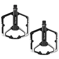 Enhanced Aluminum Alloy Anti - Slip Bicycle Pedals with DU Bearings (Black)