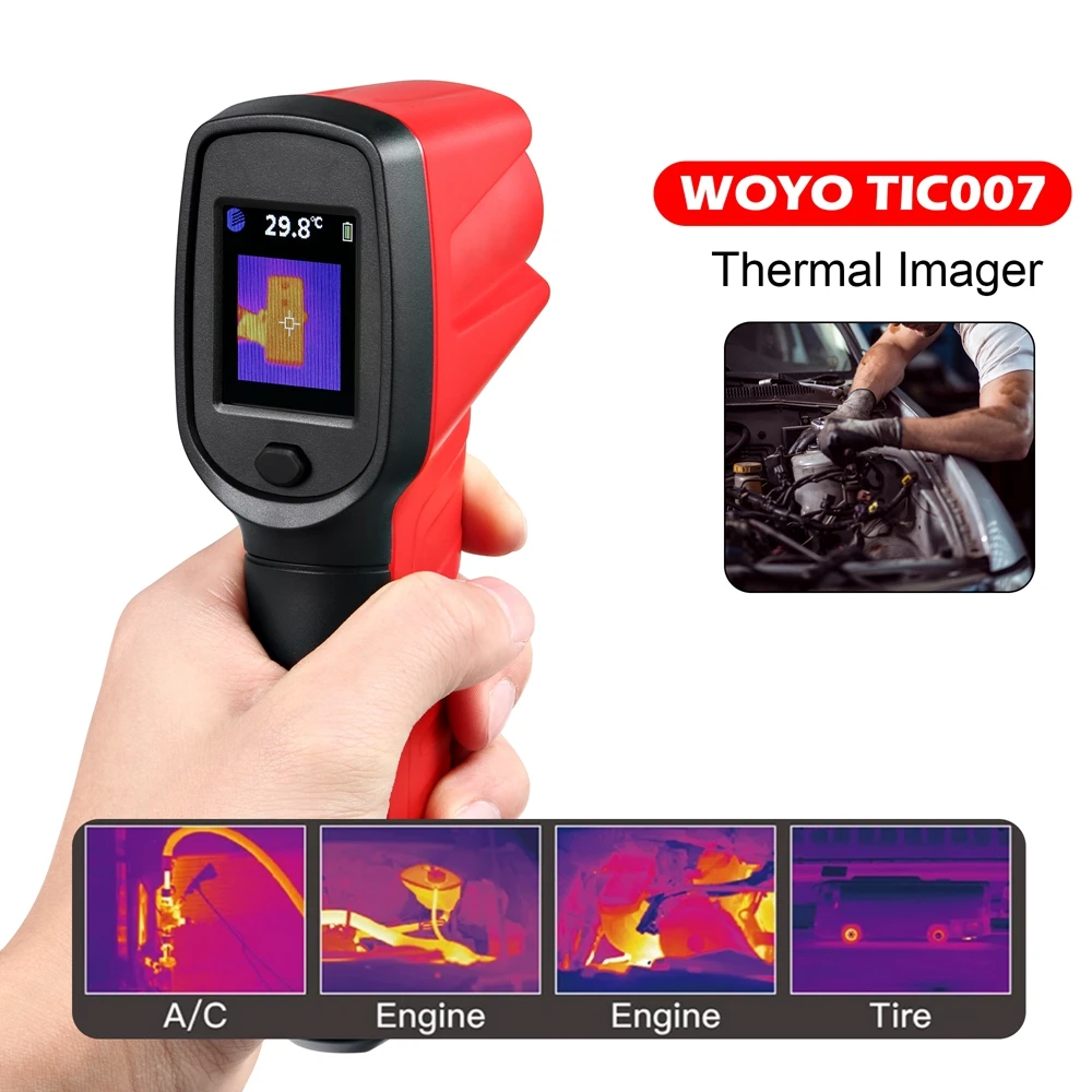 

WOYO TIC007 Инфракрасный Тепловизор от-20C до 150C, печатная плата, промышленное тестирование нагревательной трубки для пола, тестирование цветного экрана высокого разрешения