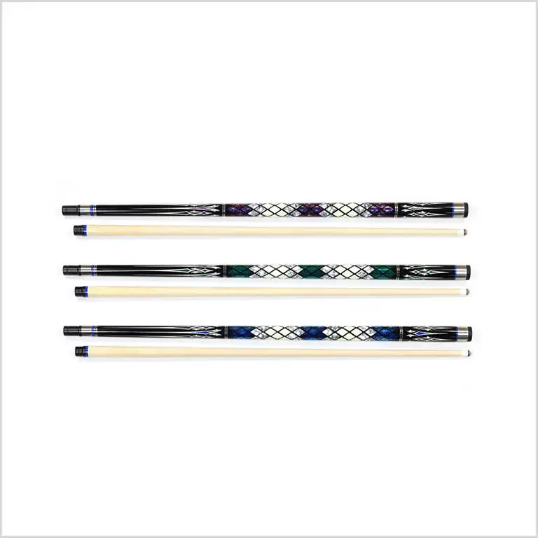 Billiards Cue Maple Shaft Stainless Steel Joint 1/2-PC 12.5 mm Tip