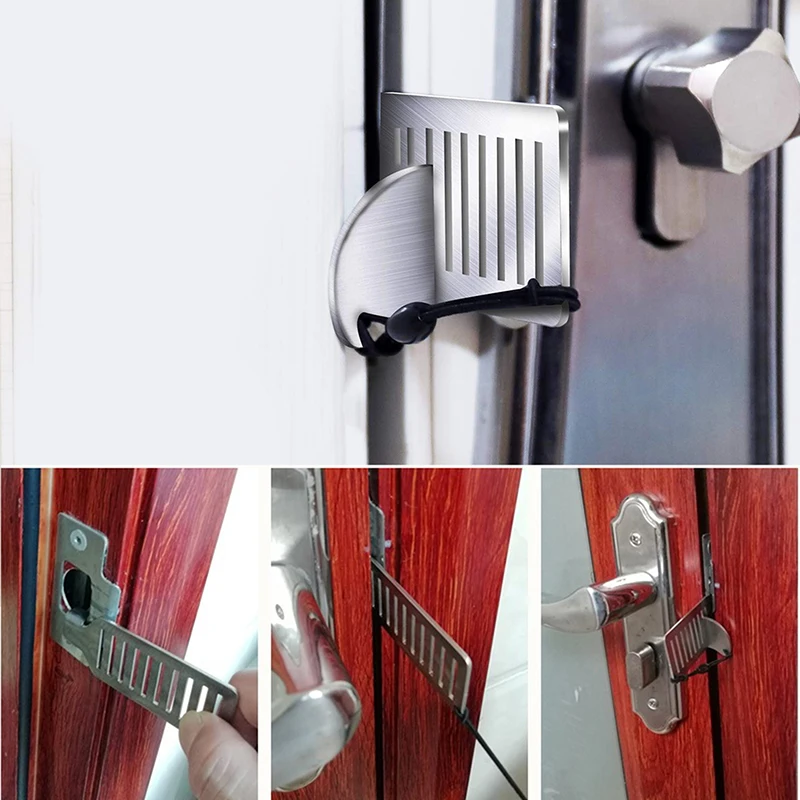 Portable Door Lock 10 Holes Security Door Locker Safety Latch Metal Lock Home Room Hotel Anti Theft Security door latch door lock