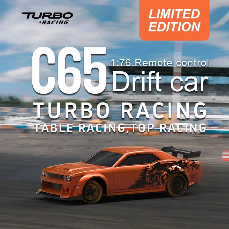 Turbo Racing 1:76 C65 Limited Edition Drift RC Car With Gyro Radio Full Proportional Remote Control Toys RTR Desktop Toys 3