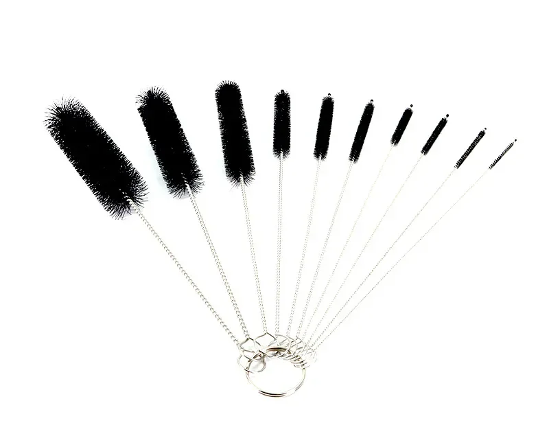 10-teiliges Set Edelstahl Weichhaarbürste Pipetten-Reagenzglas Babyflaschenbürste Multifunktionales Haushaltsreinigungsset – Detail 6