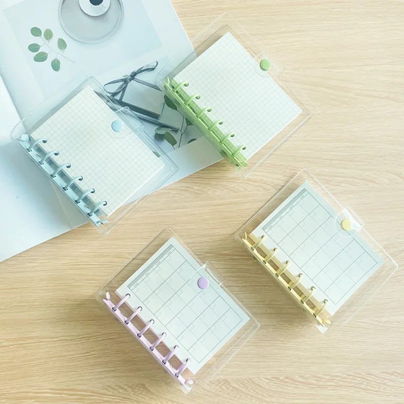 

A7 Transparent Loose Leaf Notebook Paper Daily Planner 45 Sheets Inner Page Binder Cute Stationery Kids School Supplies