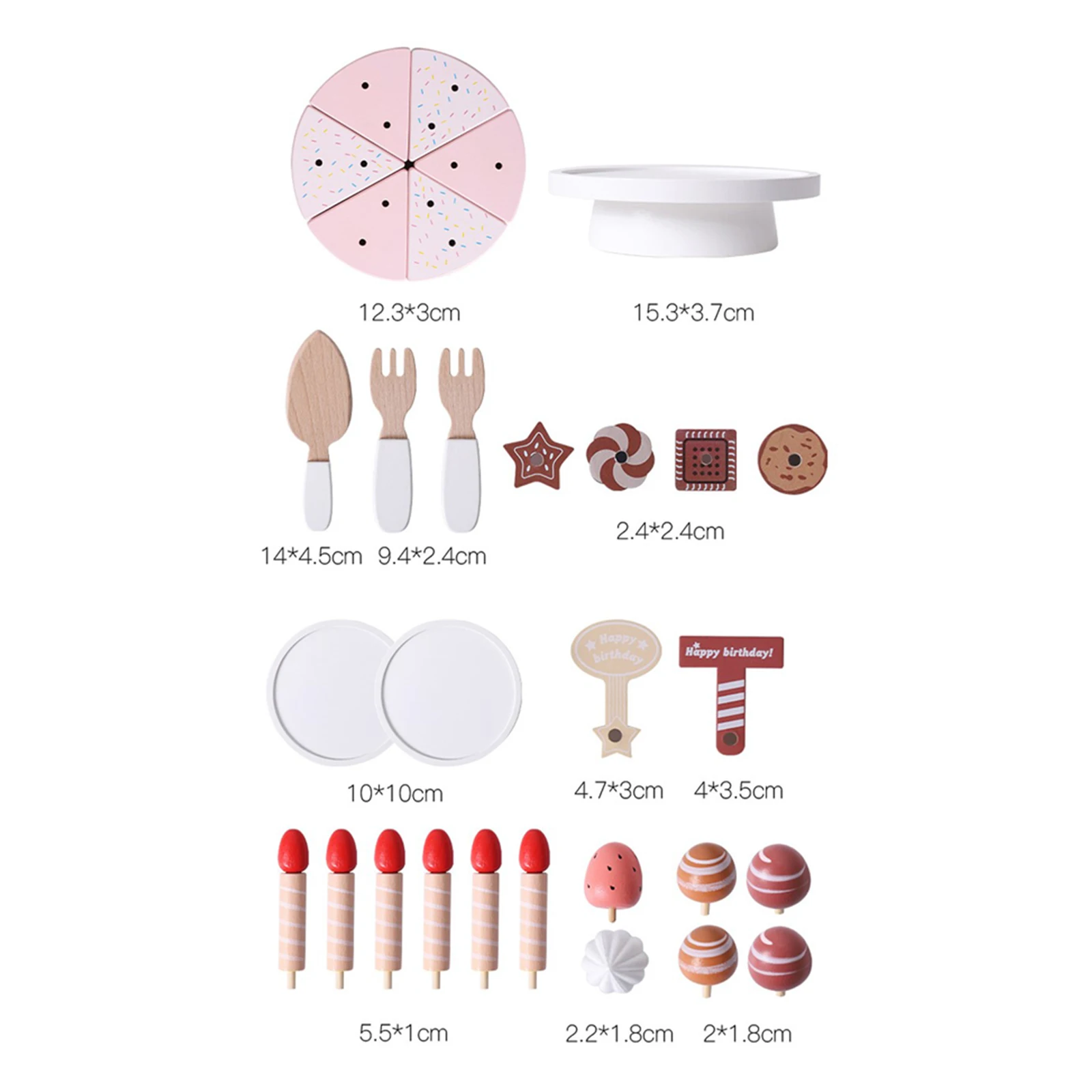 Wooden Cake Toys Montessori Toys Cooking Toy DIY Pretend Play for Boys Ages 3 Years and Up Children Holiday Gifts Preschool