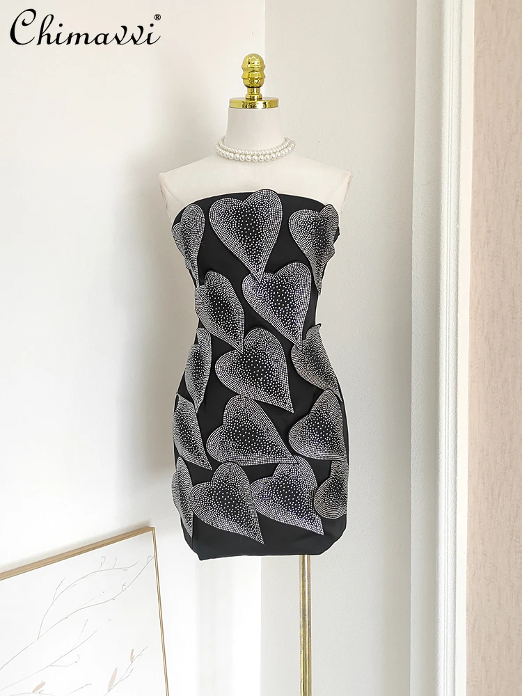 

Женское облегающее платье во французском стиле, облегающее пикантное платье-футляр без бретелек с открытыми плечами и высокой талией, лето 2024