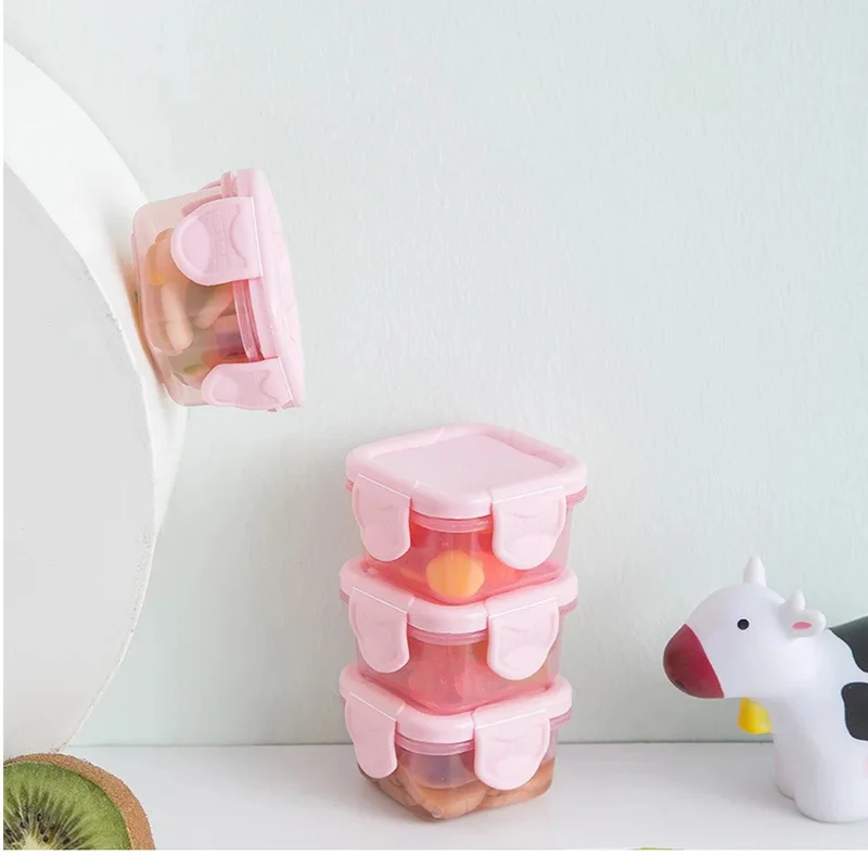 Mini Fresh-Keeping Box Food Grade Thickened Sealed Baby Food Box Children's Household Storage Jam Packing