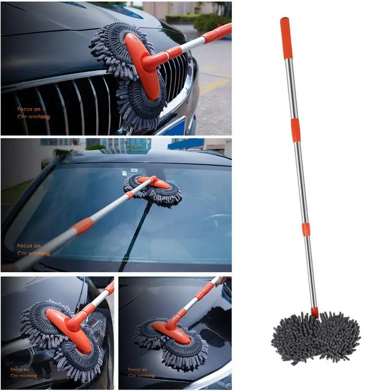 Car Washing Brush Telescopic Car Cleaning Brush Soft Mitt With
