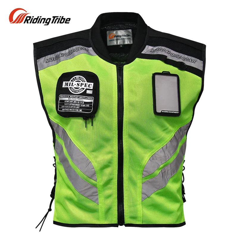 PRO-BIKER Riding Tribe Motorcycle Jacket Motorbike Vest High Visible Warning Reflective Breathable Racing Cycling Safety Clothes