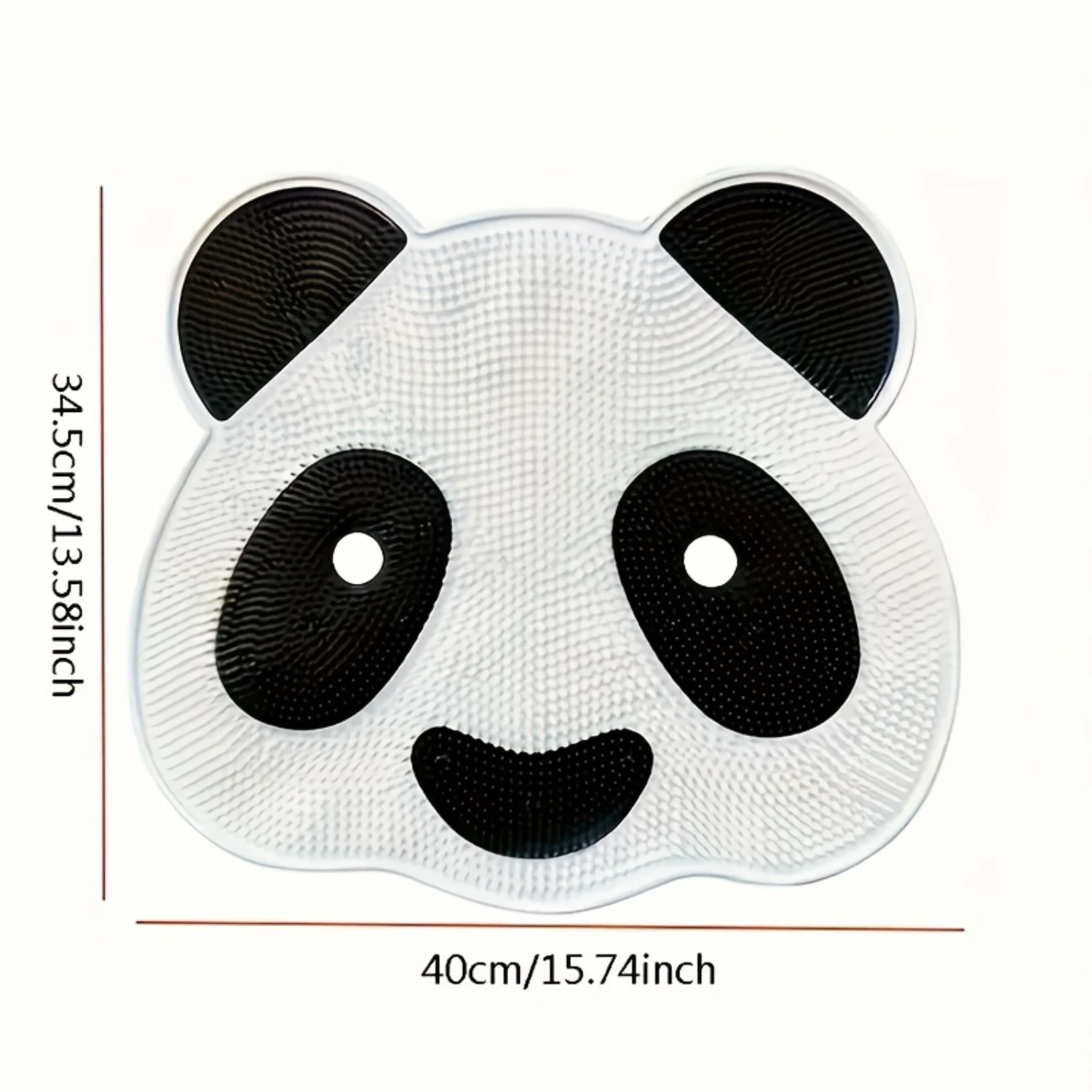 Panda Shaped Back Foot Scrubber For Shower Pad For Men And Women, Extra-Large Exfoliating Shower Mat Back Foot Scrubbing Wit