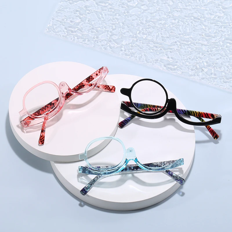 2023 New Colorful Frame Single Lens Cosmetic Presbyopia Mirror Multifunctional PC Frame 180 Degree Rotation Cosmetic Presbyopia