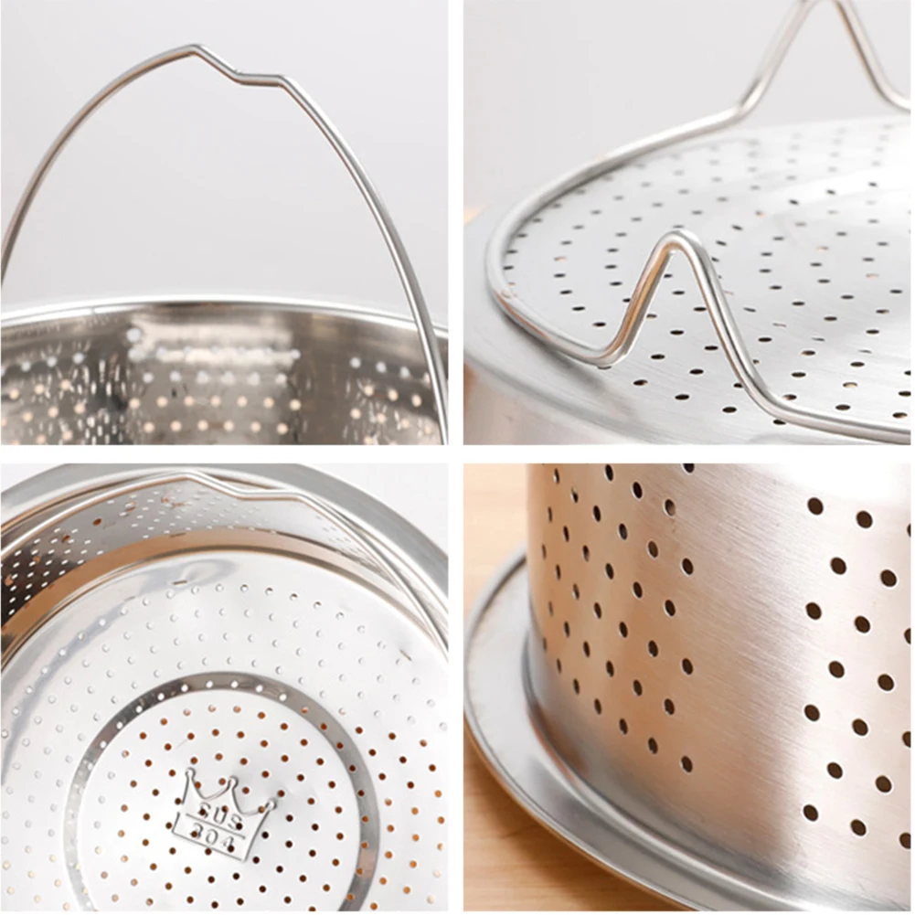 Steamer Basket Stainless Steel Steamer Basket for Instant Pot Accessories with Silicone Handle Pressure Cooker Rice Steamer