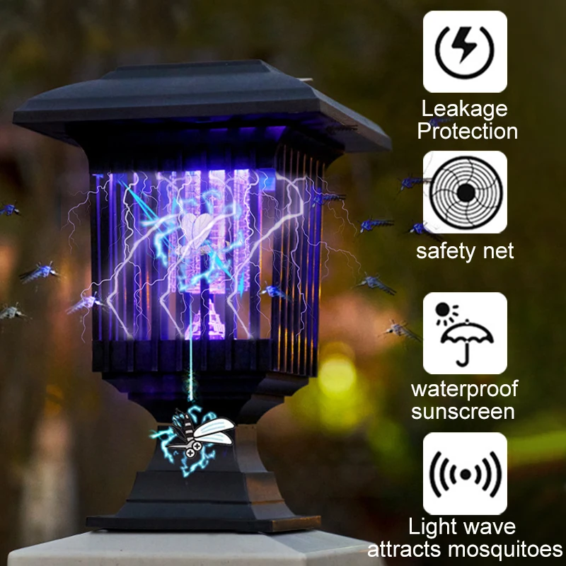 Lampe Solaire Anti-Moustique Électrique, Piège à Insectes, Répulsif,  Lumière LED Zared, pour Jardin Extérieur - AliExpress