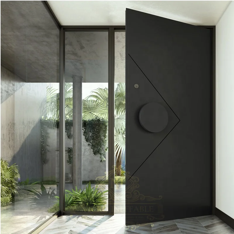 

Hot Sale Luxury Design Front Door Exterior Security Pivot Door for Italian Market factory price