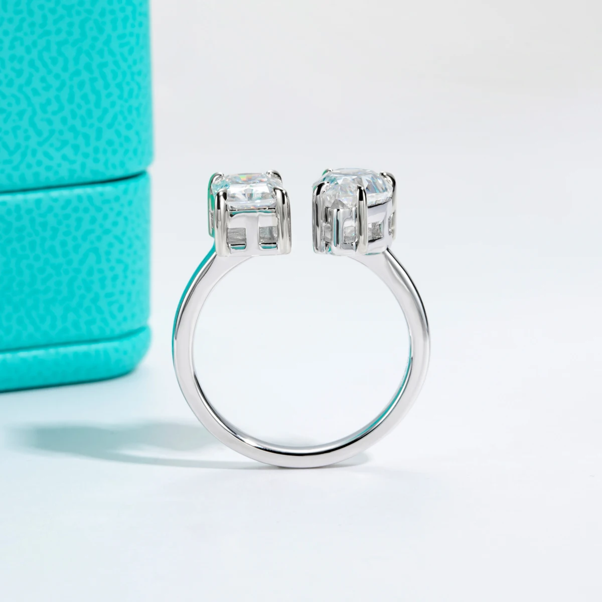 Engagement Ring 4.5cttw D Color Radiant Pear Twins