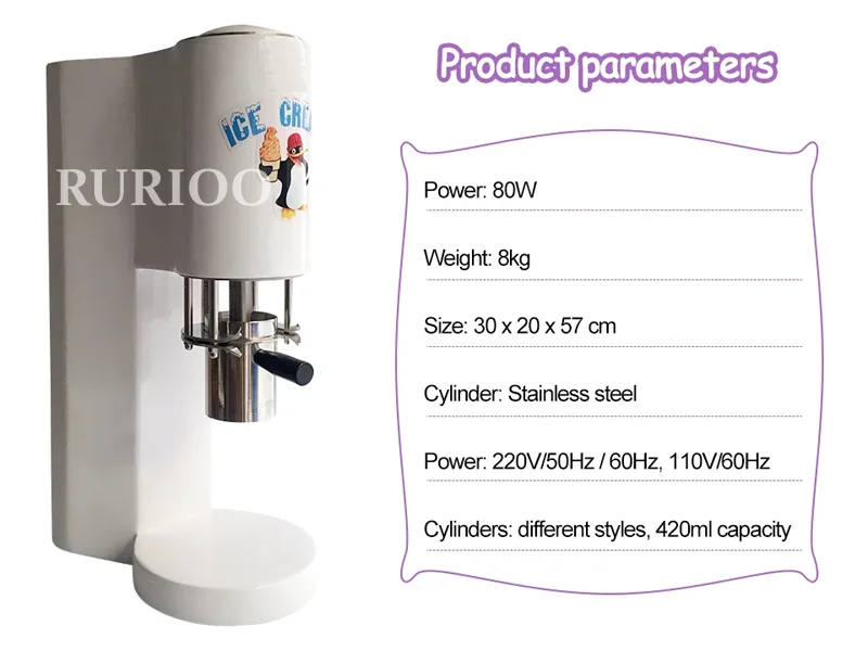 Description Picture 4 of itemElectric Spaghetti Ice Cream Machine Commercial Ice Cream Noodle Forming Machine Ice Cream Makers Gelato Maker