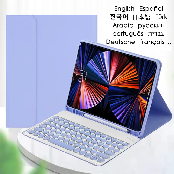 Capa com Suporte de Caneta para Apple Ipad Capa de Teclado para Ipad 10 10.2 Polegadas Pro 10.5 Air 32023 Capa de Teclado
