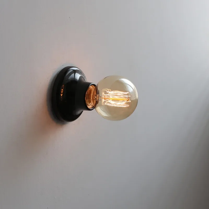 DIY 빈티지 유럽 스타일 장식 세라믹 벽 천장 조명, E27 LED 전구 램프 소켓 베이스, 거치대 LED 라이트 베이스