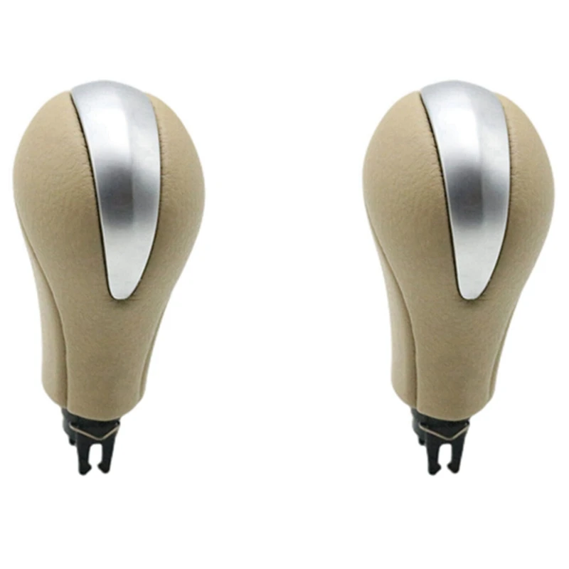

2X 4910-JK03A Gear Shift Knob For Nissan Infiniti QX56 G25 G37 FX37 EX37 QX70 Q60 QX50 34910-1LA6C Beige